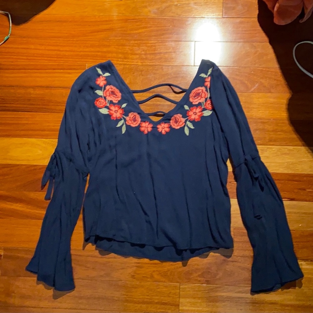 Hollister embroidered long sleeve